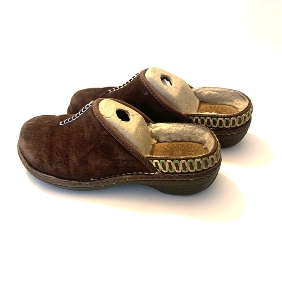 UGG Kohala Women's Brown
Suede Leather Clog Mules Slip-On Shoes - Picture 3 of 7